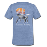 "Mountains Are Calling" Short Sleeve Shirt - heather Blue