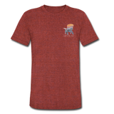 "Mountains Are Calling" Short Sleeve Shirt - heather cranberry