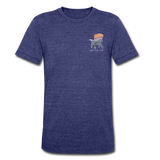 "Mountains Are Calling" Short Sleeve Shirt - heather indigo