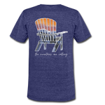 "Mountains Are Calling" Short Sleeve Shirt - heather indigo