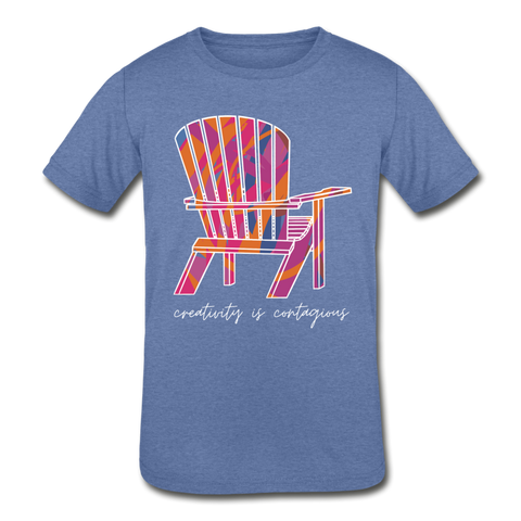 Kids' "Creativity Is Contagious" Short Sleeve Tee - heather Blue