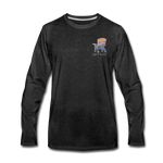 "Mountains Are Calling" Long Sleeve Tee - charcoal gray